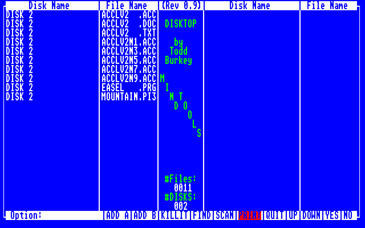 Disktop atari screenshot